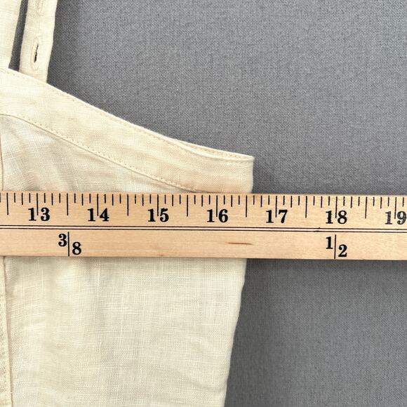 EVERLANE The Linen Picnic Top Womens 2 Cream Button Front Spaghetti Strap NEW - Picture 10 of 11